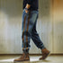 Vintage Wash Side Line Denim Jogger Pants P1828